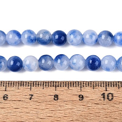 Natural Dyed Persian Jade Beads Strands G-Q609-6mm-01-1