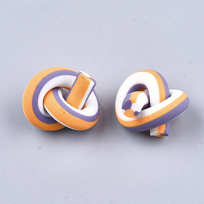 Handmade Polymer Clay Beads X-CLAY-S092-14B-1