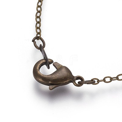 Antique Bronze Color Brass Necklaces X-SW028-1NFAB-1