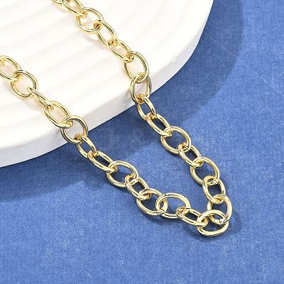 Brass Cable Chain Necklaces NJEW-H206-15G-1