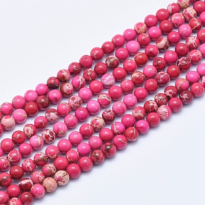 Natural Imperial Jasper Beads Strands G-A175B-4mm-08-1