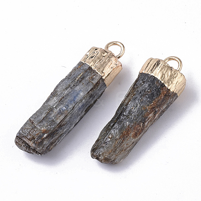 Top Golden Plated Natural Kyanite Pendants G-S359-027-1