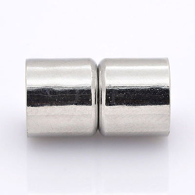 Column Brass Magnetic Clasps with Glue-in Ends KK-D351-1