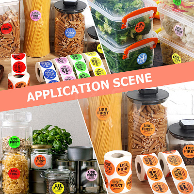 500Pcs Paper Adhesive Label Stickers STIC-WH20010-25B-1