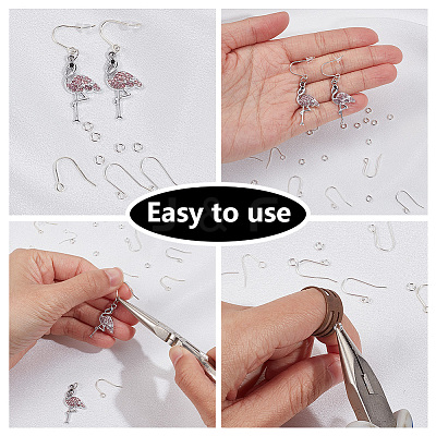 6 Pairs 3 Style 925 Sterling Silver Earring Hooks FIND-GO0001-70-1