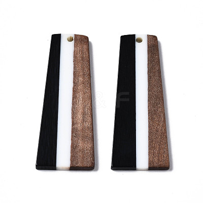 Resin & Walnut Wood Pendants X-RESI-S389-073A-A01-1