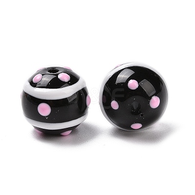Baking Paint Glass Enamel Beads Strands LAMP-A001-C01-1