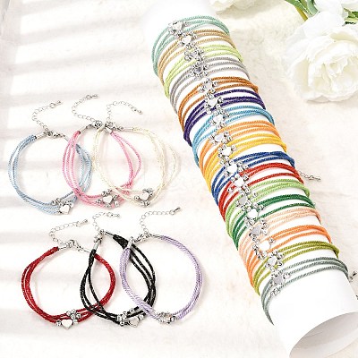 Polyester Multi-Strand Bracelets FB-CBA983F-02P-1