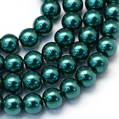 Baking Paint Pearlized Glass Pearl Round Bead Strands HY-Q003-10mm-79-1