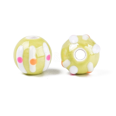 Handmade Porcelain Ceramic Beads PORC-Q005-03E-1