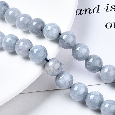 Dyed Natural Quartz Round Bead Strands G-R173-10mm-03-1