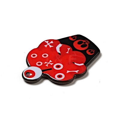 Halloween Printed Acrylic Pendants MACR-G060-02B-1
