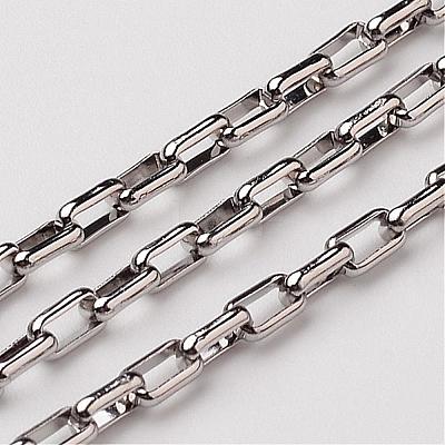 Tarnish Resistant 304 Stainless Steel Box Chains CHS-K001-03-1