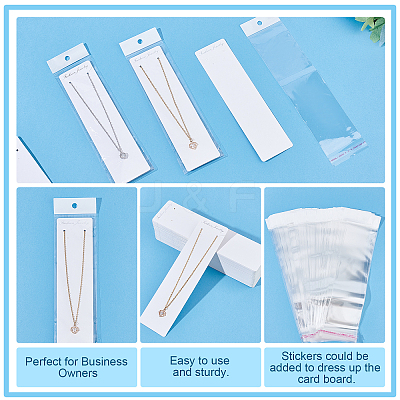 Rectangle Necklace Display Sets Cardboard Paper Cards NDIS-NB0001-03-1