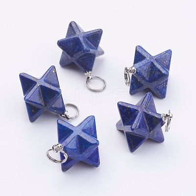 Natural Lapis Lazuli Pendants X-G-E398-01A-1
