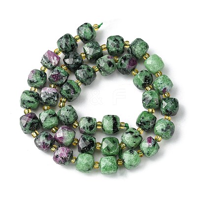 Natural Ruby in Zoisite Beads Strands G-Q010-A02-01-1