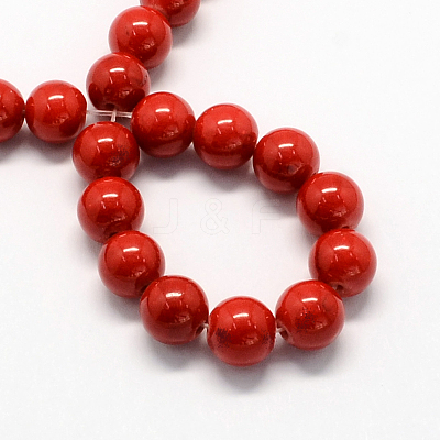 Natural Dyed Mashan Jade Gemstone Bead Strands X-G-R272-8mm-01-1