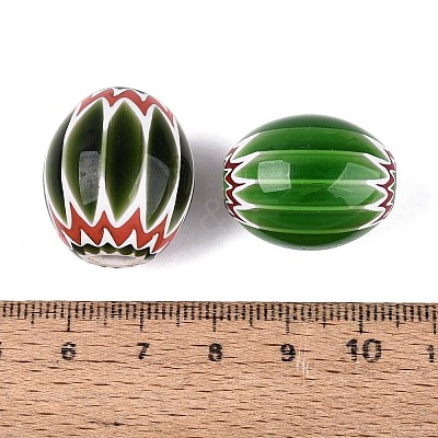 Handmade Millefiori Glass Barrel Beads LA-N002-19E-1