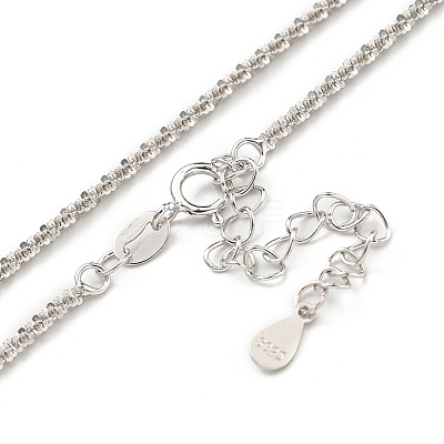 925 Sterling Silver Necklaces NJEW-C052-09P-1