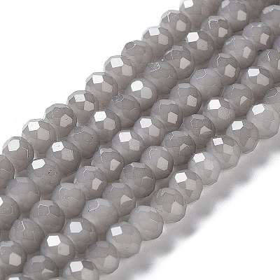 Baking Paint Imitation Jade Glass Bead Strands DGLA-A034-J10mm-A43-1