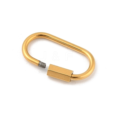 Ion Plating(IP) 304 Stainless Steel Screw Carabiner Lock Charms STAS-H107-04D-G-1