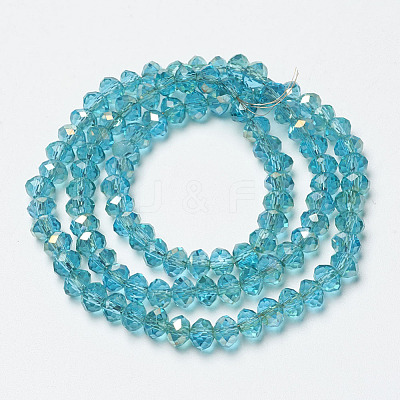 Electroplate Transparent Glass Beads Strands EGLA-A034-T4mm-H14-1
