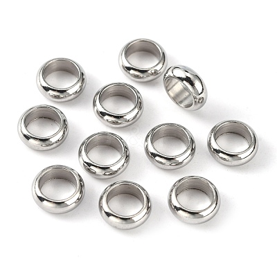 Tarnish Resistant Ring 304 Stainless Steel Spacer Beads STAS-N020-11-8mm-1
