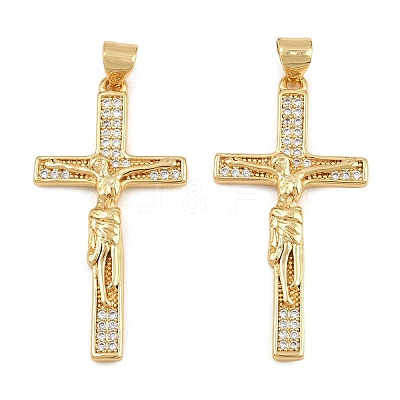 Easter Brass Micro Pave Clear Cubic Zirconia Pendants CU-CBADC6C-09G-01-1
