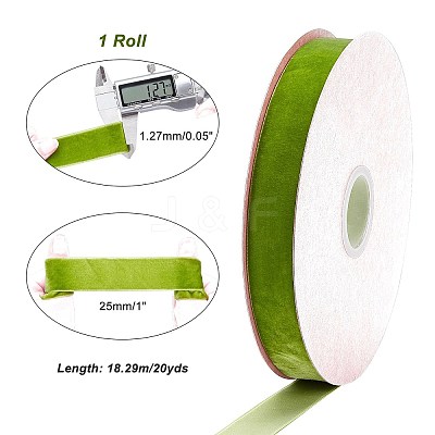 Velvet Ribbon SRIB-WH0006-18M-1