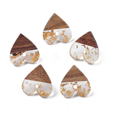 Resin & Walnut Wood Stud Earring Findings MAK-N032-020A-1