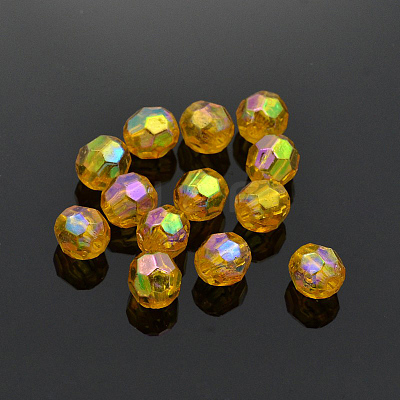 Eco-Friendly Transparent Acrylic Beads PL642-24-1