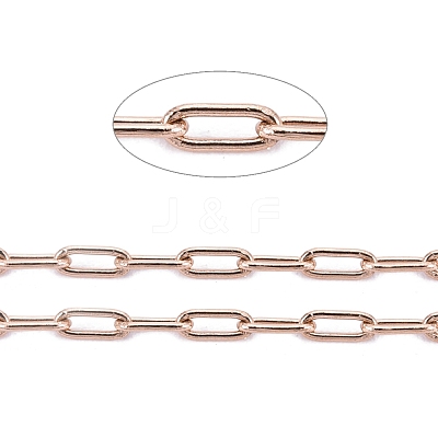 Ion Plating(IP) 304 Stainless Steel Paperclip Chains CHS-F010-01C-RG-01-1