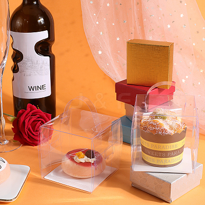 Clear Plastic Tall Cake Boxes CON-WH0001-22A-1