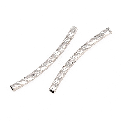 Brass Texture Curved Tube Beads KK-H250-01B-P-1