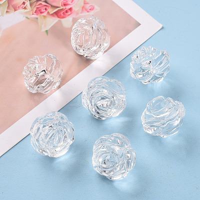 Transparent Acrylic Beads PL305Y-1-1