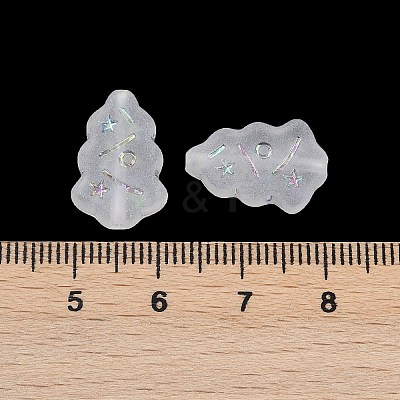 Frosted Transparent Acrylic Beads X1-OACR-P029-04B-01-1