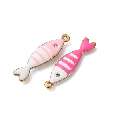 304 Stainless Steel Enamel Charms STAS-Q363-14B-G-1
