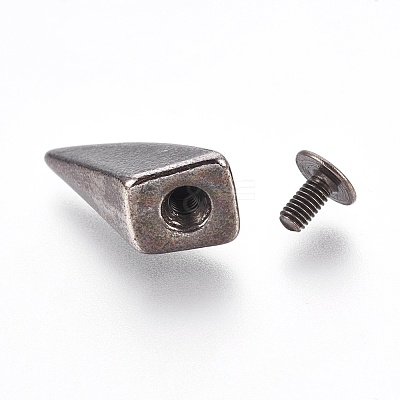 Zinc Alloy Craft Solid Screw Rivet PALLOY-WH0018-01B-1
