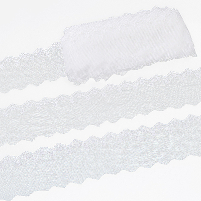 15Yards Milk Fiber Embroidery Flower Lace Trim OCOR-ME0001-19-1