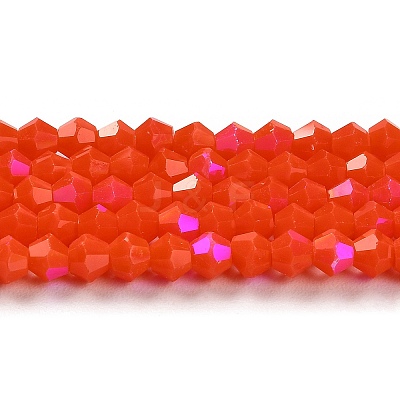 Opaque Solid Color Imitation Jade Glass Beads Strands GLAA-F029-P4mm-D03-1