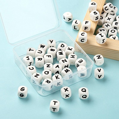 52Pcs 26 Style Food Grade Eco-Friendly Silicone Beads SIL-LS0001-03-1
