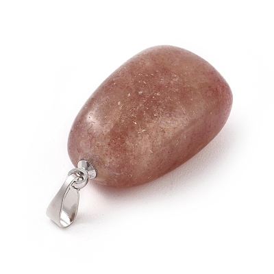 Natural Strawberry Quartz Pendants G-k302-B17-1