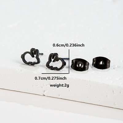 201 Stainless Steel Stud Earrings FS-WGB18B1-12-1