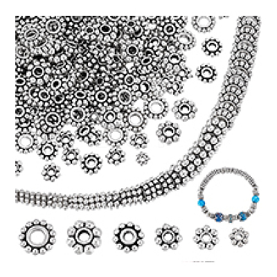 660Pcs 6 Styles Tibetan Style Beads TIBEB-PH0005-34-1