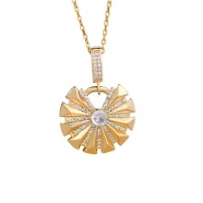 Brass Micro Pave Clear Cubic Zirconia Pendant 304 Stainless Steel Cable Chain Necklaces for Women WGB3057-03-1