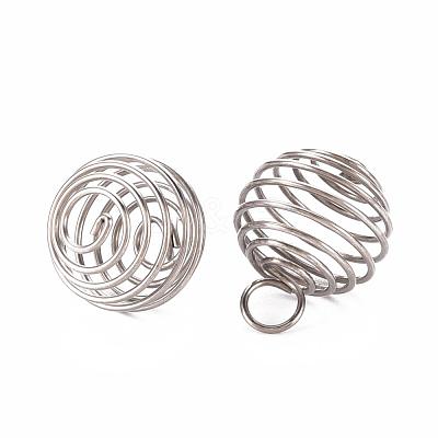 Non-Tarnish 304 Stainless Steel Wire Pendants STAS-ZX013-22-14mm-P-1