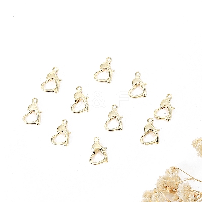 Heart Alloy Lobster Claw Clasps PW-WG6D1EF-02-1
