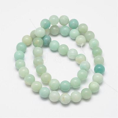 Round Natural Amazonite Bead Strands G-I183-02-4mm-1