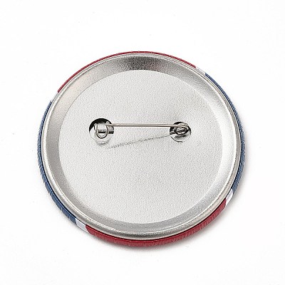 Independence Day Flat Round Tinplate Badge Pins JEWB-G021-01C-1