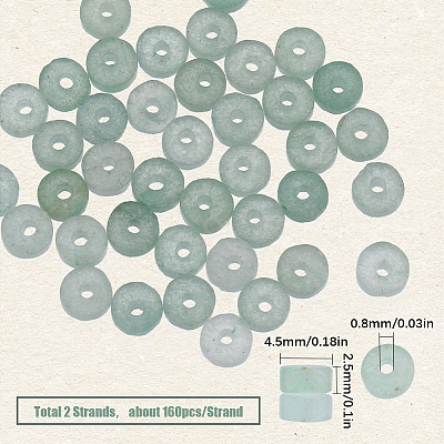 2 Strands Natural Green Aventurine Beads Strands G-SC0002-73-1